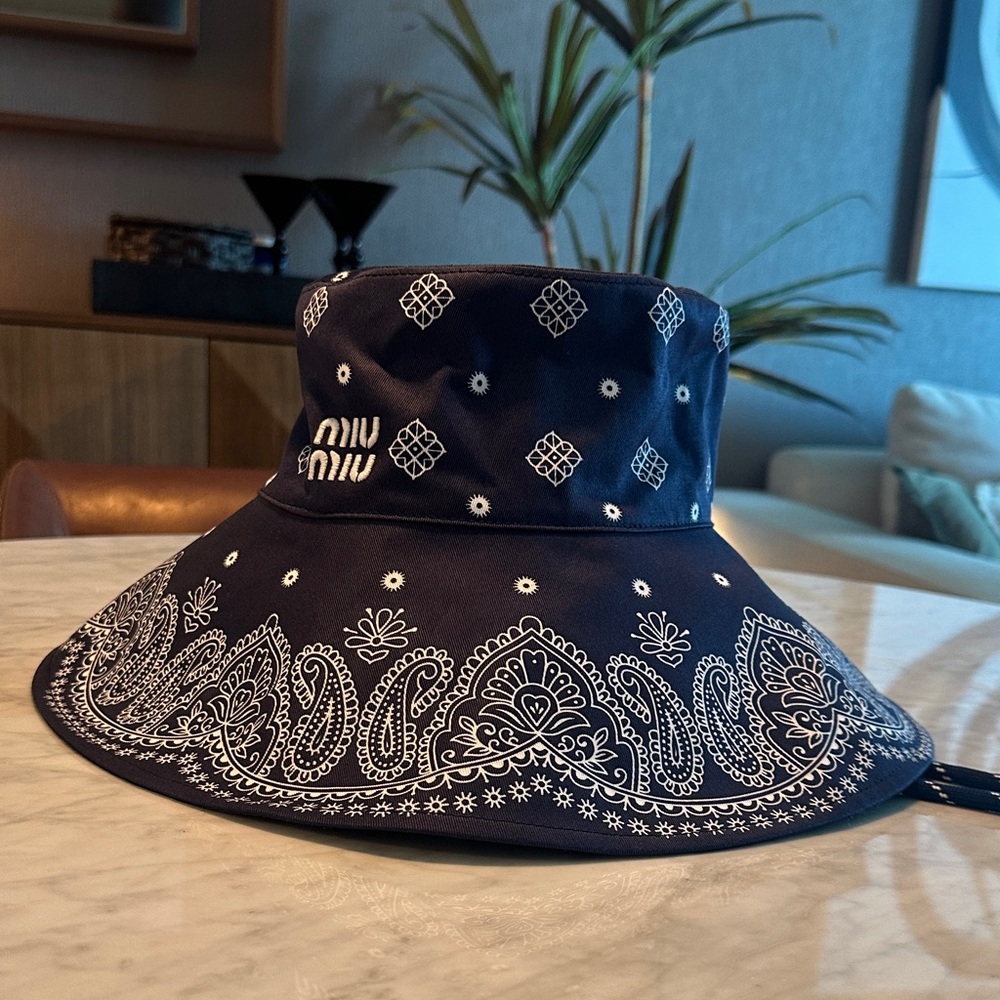 Miu Miu Printed Cotton Hat